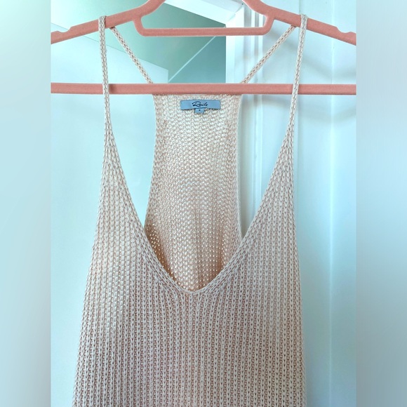 Rails Crochet Tank in Blush - Picture 2 of 7